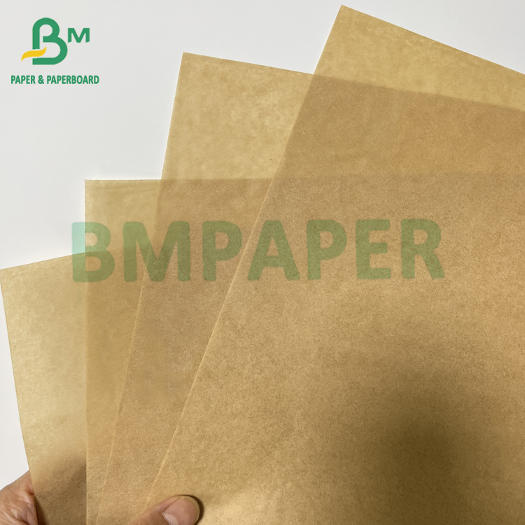 40gsm 60gsm Unbleached Brown Oil Proof  Food Snack Candy Packaging Paper