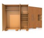 ISO14001 ODM Bedroom Wardrobe Furniture , Home Storage Cabinet With Doors