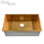18 Gauge Flush In PVD Stainless Steel Sink Square Valve Drainer