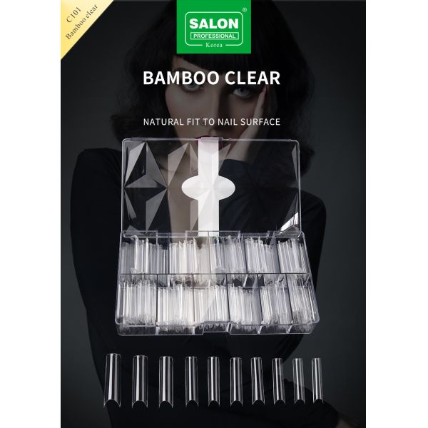 Nail Supplies Full Matte ABS Artificial Finger Nails Clear Color Smile Shape False Nail Tips
