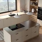 Factory Luxury Price Automatic Villa Complete Melamine Kitchen Cupboards Set
