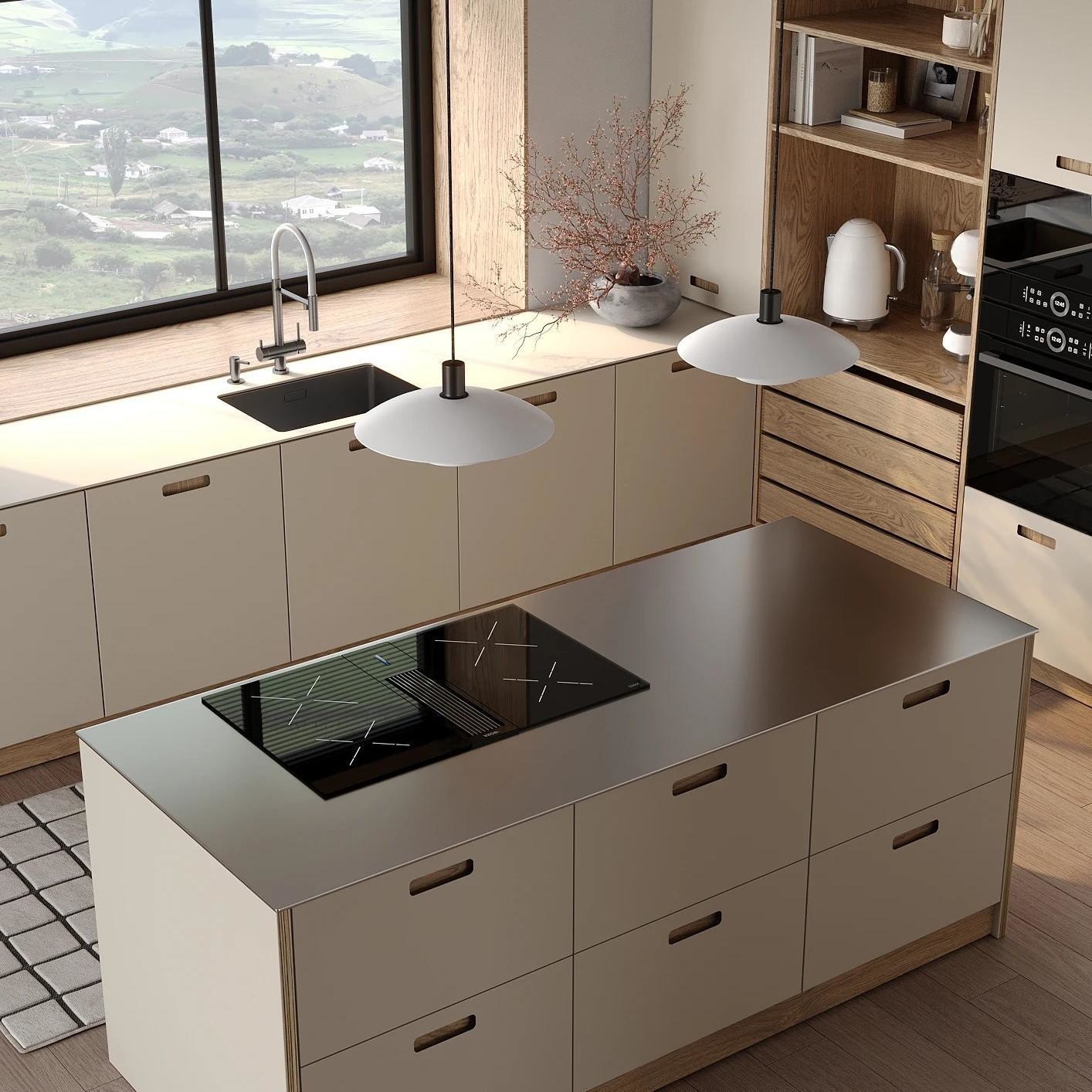 Factory Price Customize Cost-effective Melamine Finish Style Kitchen Fro Individual House