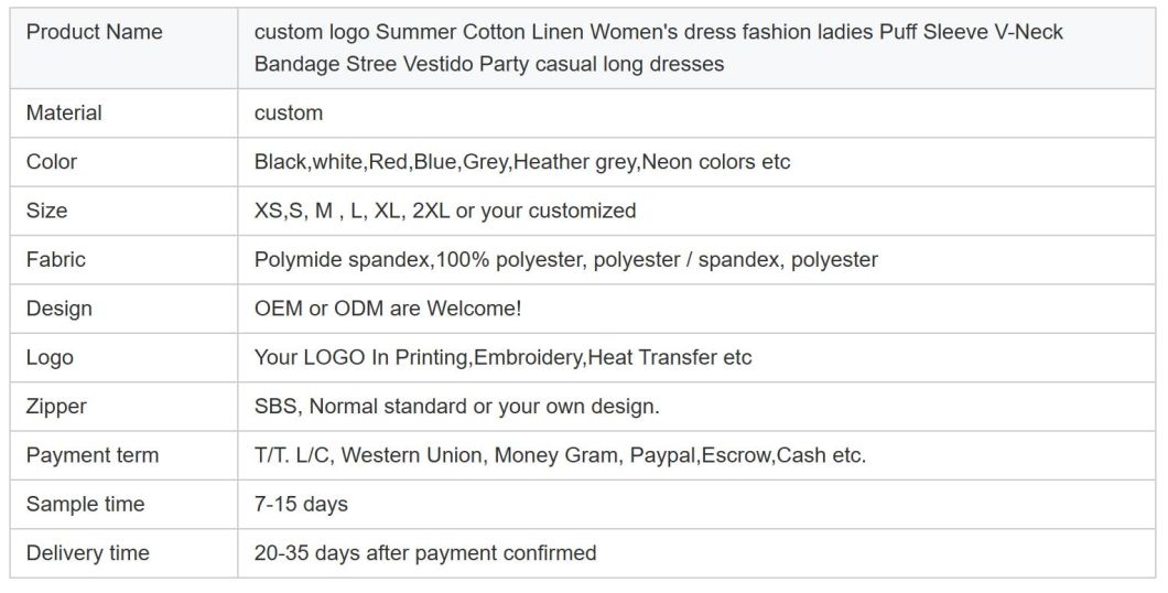 Summer Cotton Linen Women&prime;s Dress Fashion Clothing Ladies Puff Sleeve V-Neck Streetwear Party Casual Long Dress