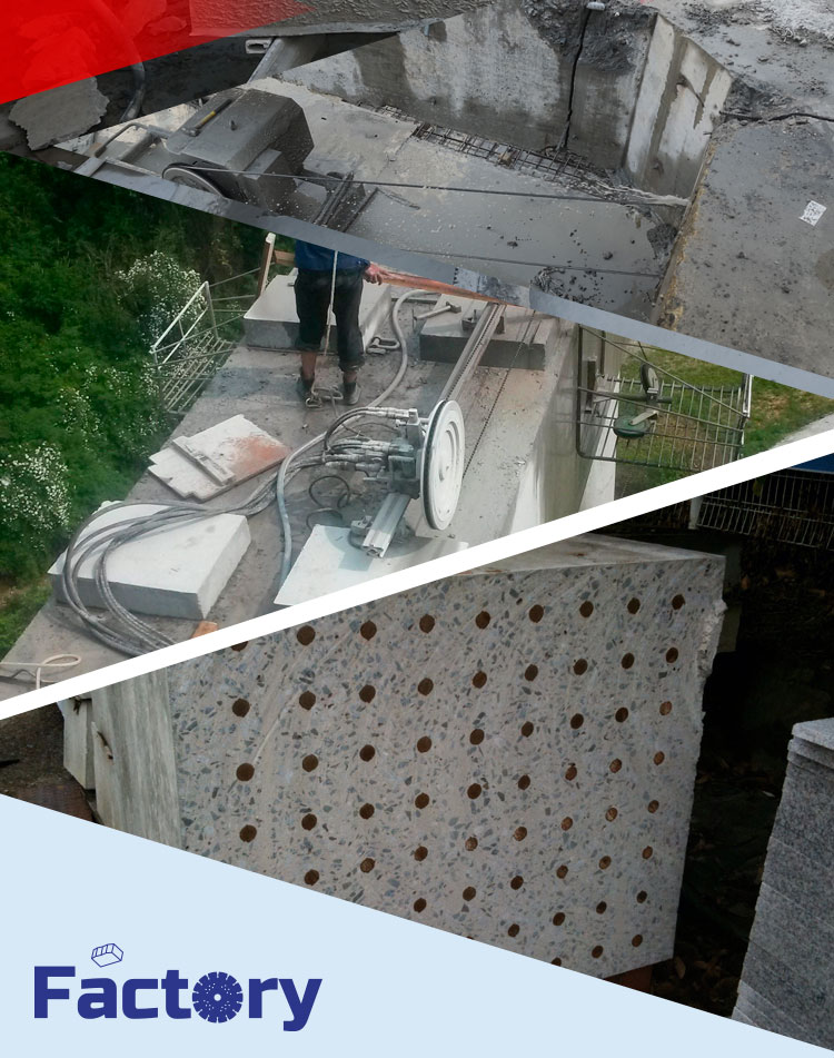Steel Rubber Diamond Wire Saw for Cutting of Reinforced Concrete Granite Marble Stone