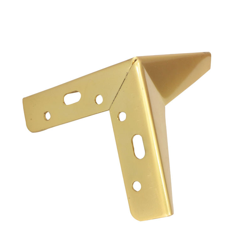 Y Shaped Golden Metal Sofa Legs 135mm Height Easy And Quick Fitting
