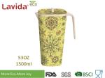 Disposable Plastic Beverage Jug FDA Pass Dishwasher Safe With Obstract Flowers