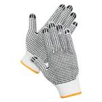 PVC Black Double-Sided Dotted Cotton Knitted Work Gloves Construction / Hand