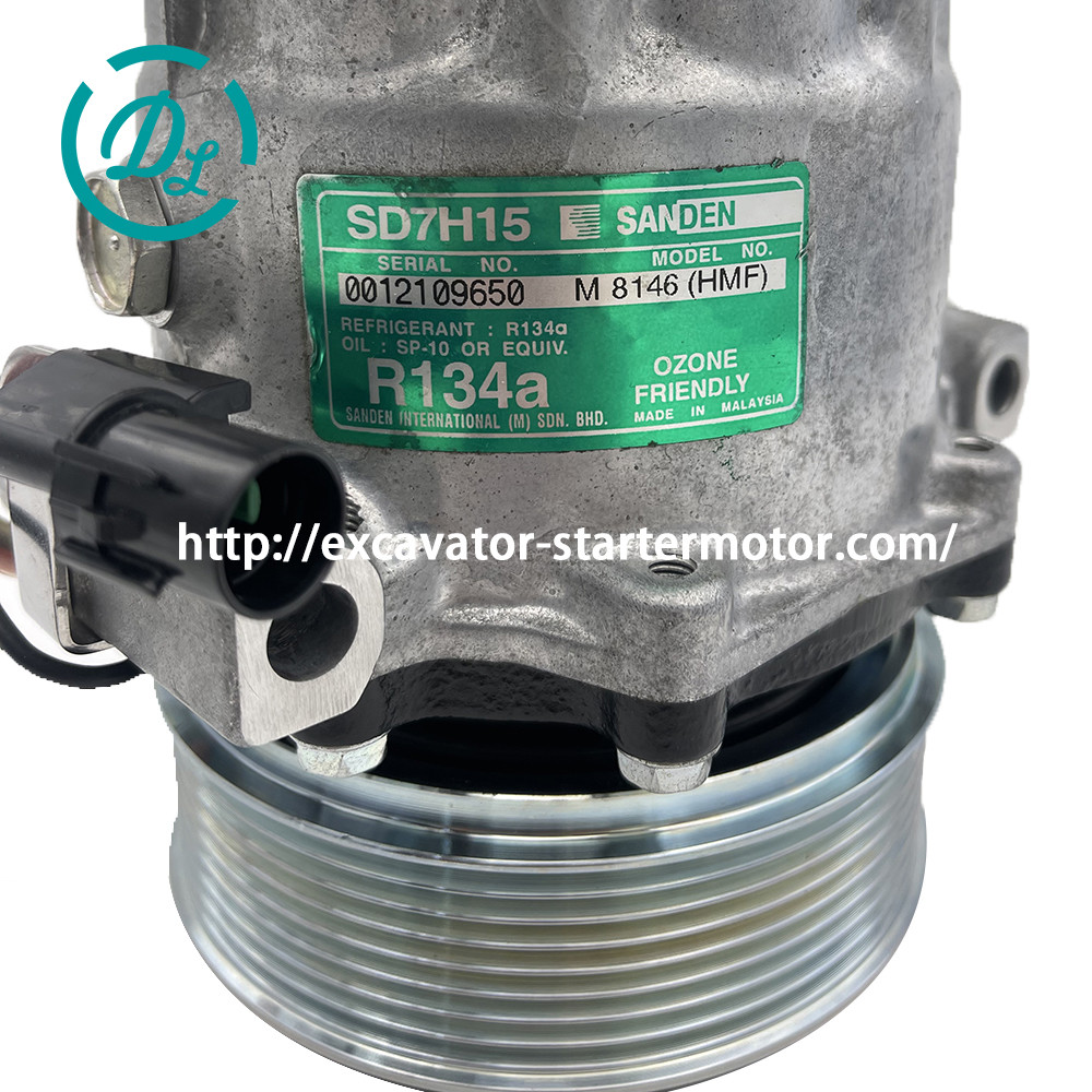 Excavator Air Conditioning Compressor 0012109650 SD7H15 SANDEN