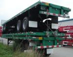 13m Extendable Air Suspension Lowboy Flatbed Trailer , Black Flat Bed Trailors