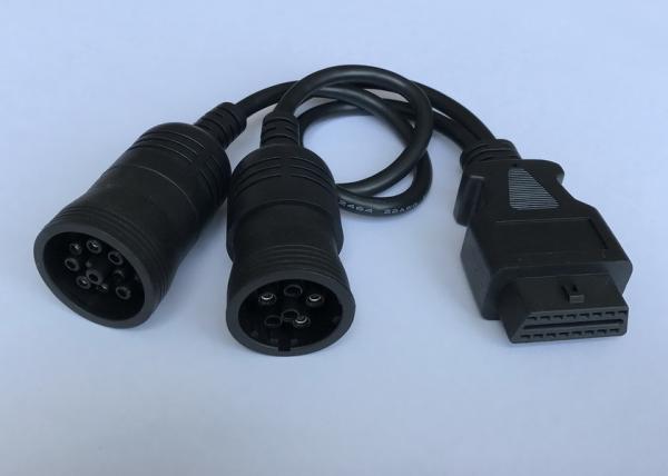 OBD2 OBDII Female to Deutsch 9-Pin J1939 Female and 6-Pin J1708 Female CAN Bus