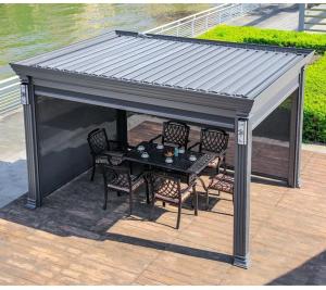 Wholesale Villa Garden Leisure Shade Aluminium Pergola With Louvered Roof from china suppliers