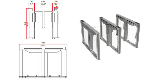 IP42 Speed Gate 6623 With Servo Motor And Encoder Positioning Made In China Well-Know Brand 1