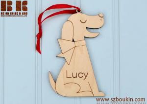 Wholesale Dog Wooden Christmas Ornament: Personalized Name, Pet, Puppy, Kids from china suppliers
