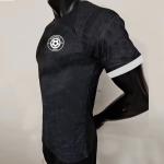 Twill/Plain Pattern Retro Soccer Jersey Black Thailand Quality Football Shirts
