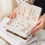 Multilayer Earring Necklace Jewelry Storage Box Clamshell Packaging Box