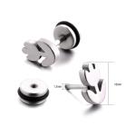 Wholesale cheap price stainless steel body jewelry flower stud earrings for