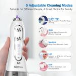 OEM Battery Operated Water Flosser 300ml IPX7 Waterproof Portable Whitening