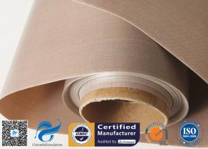Wholesale Tan PTFE Coated Fiberglass Fabric For Hot Press Anti Stick Purposes from china suppliers