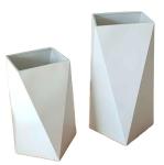 Special Design Galvanized Steel Planter White Powder Coated Flower Pot