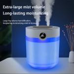 Large Capacity 2L Humidity Display Dual Spray USB Silent Household Humidifier