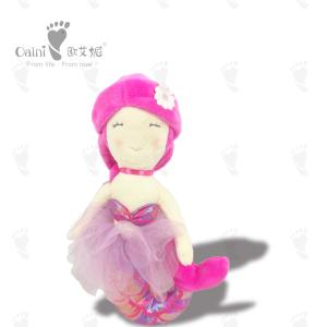 Wholesale 32cm Cotton Stuffed Animal Child Friendly Barbie Mermaid With Pink Hair from china suppliers