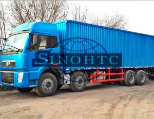 Wholesale 8 X 4 Heavy Duty Cargo Box Truck , 30 - 40 Ton Closed Van Truck 340hp / 380hp Power from china suppliers