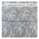 100 Nylon Bridal Chantilly Lace Swiss Voile Lace Fabric , Custom Printed