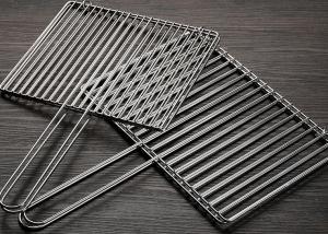 Wholesale ISO9002 BBQ Grill Wire Mesh Non Stick Fish Grill Basket Anti Bending from china suppliers