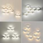 Modern Creative geometry Wall Lamp Bedroom Bedside Living Room Aisle three