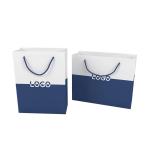 128gsm-350gsm Art Paper Shopping Bag Simple Strokes Printing Brown Paper Grocery