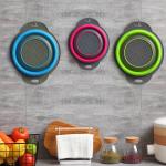 Collapsible Colander Set Of 3 Heat Resistant Washing And Draining Of Vegetables