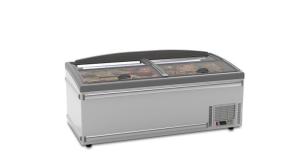 China R290/R404A Supermarket Chest Freezer Sliding Glass Doors Static Cooling 600L on sale