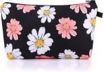 Women Cute Makeup Bag Travel Organizer Pouches with Zipper Sunflower Waterproof