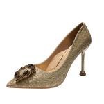 9888-21 Europe And The United States Sexy Pointed Shallow Mouth High Heels