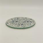 Mosaic Effect Glass Bathroom Accessories Set With Stainless Steel Parts