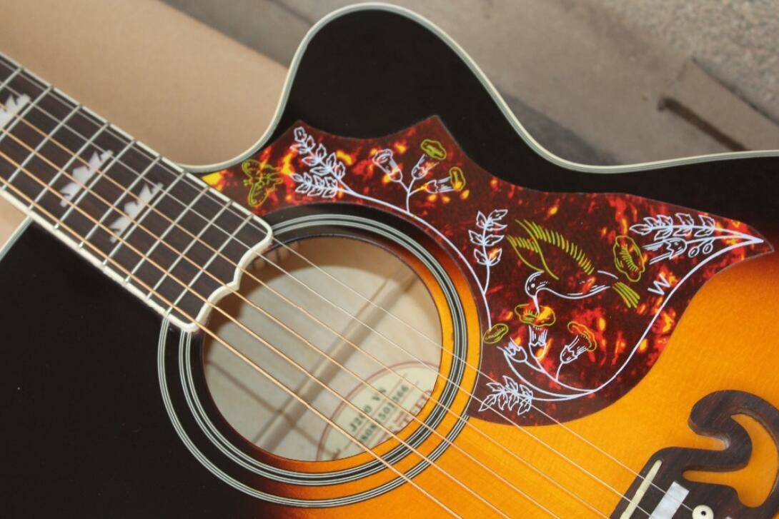 2018 New CUSTOM GB H-Bird acoustic guitar Jumbo G200 body H-Bird electric acoustic guitar