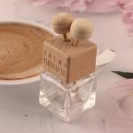 Car Air Conditioning Vehicle Air Outlet Clamp Square Glass With Wooden Cap