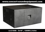 Line Array Speaker / 2x18" Horn Loaded 4ohm 1200W Subwoofer For Concert , Living