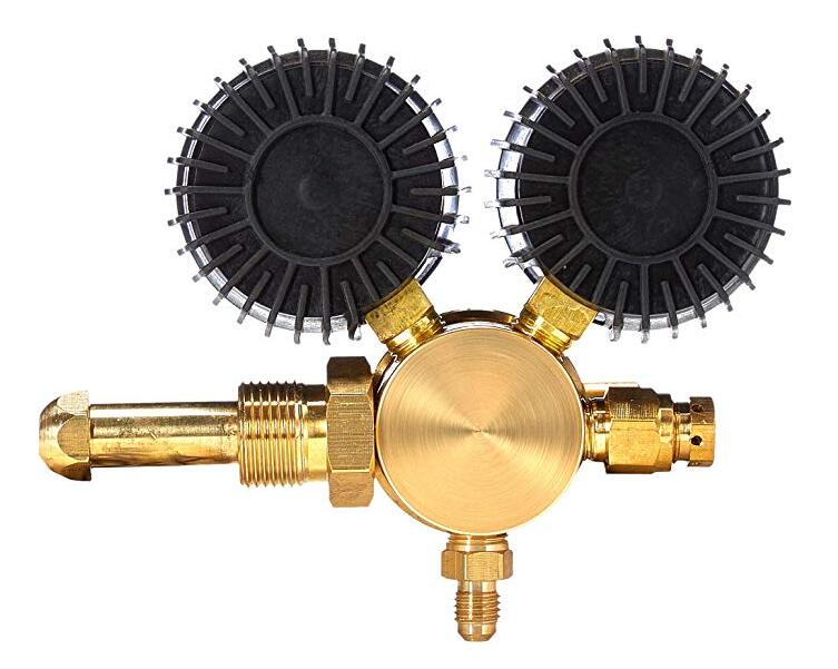 High Pressure CGA580 Inlet and 1/4'' Flare M Outlet Connection Gas Nitrogen Regulator for NO2