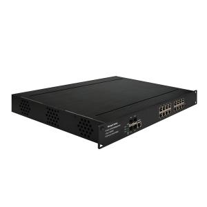 Wholesale 220VAC 16 Port Industrial Switch , Rack Mount Poe Powered Switch For Harden Environment from china suppliers
