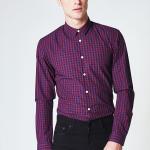Slim Fit Mens Office Wear Shirts , Bright Color Men's Business Casual Shirts