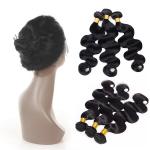 Thick 360 Lace Frontal Closure , Lace Front Closure Human Hair Non - Remy Hair