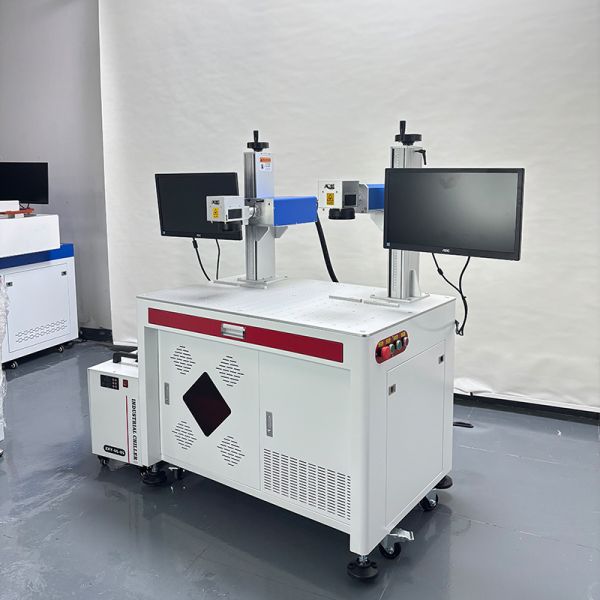 Industrial-grade Dual-head Laser Marking Machine for 3C Electronics with Synchronous and Asynchronous Marking