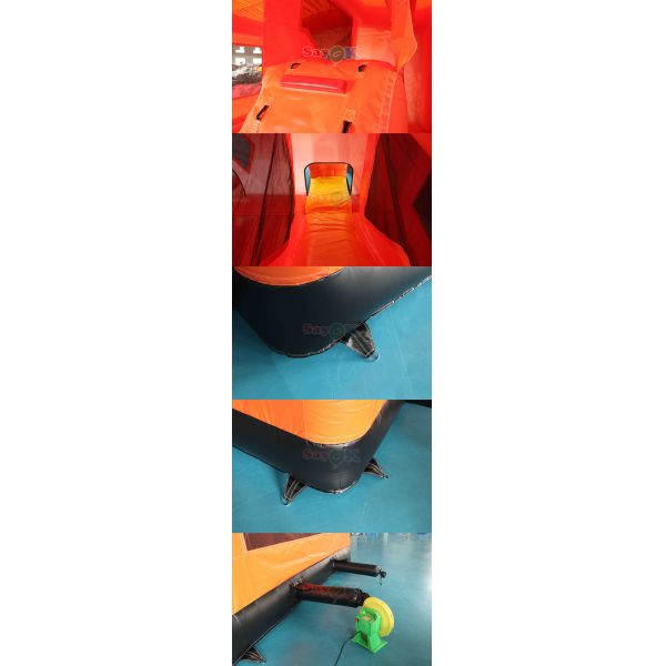 Commercial Haunted Halloween Inflatable Bounce House Castle Slide 15.7x15.7x16.4ft