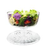 12 inch eco-friendly lead-free crystal transparent dome glass cake stand with