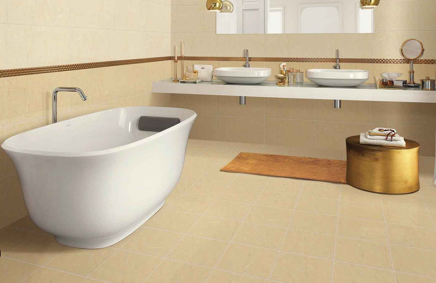 Berich 300x600 Mm Size Indoor Porcelain Tiles Light Grey Color Heat Insulation