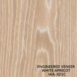 White Apricot Flat Cut X21C Engineered Wood Veneer For Cabinet Face / Door Skin