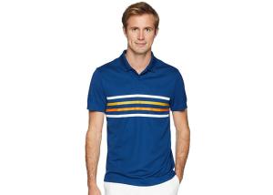 Wholesale Polyester Men's Polo Shirts Design Bicolor Contrast Bands Knit Cuffs from china suppliers
