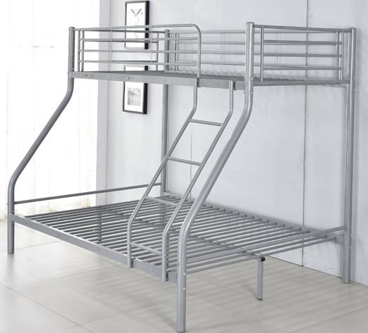 Childrens Metal Twin Loft Bed With Slide