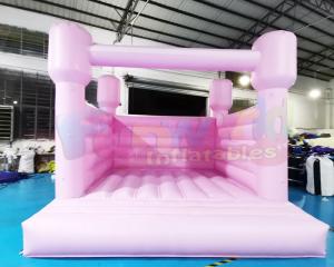 Wholesale Pink 0.55mm PVC Inflatable Bounce Houses Quadruple Stitching from china suppliers